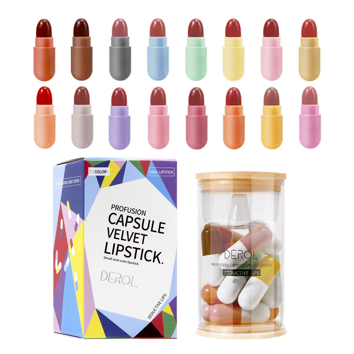 Mini Pills Lipstick Set (Pack of 16)