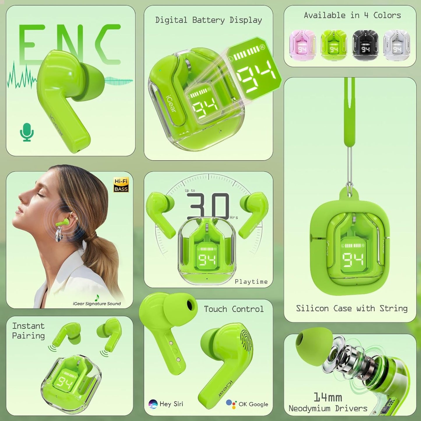 Packie Crystal Case Portable Earbuds