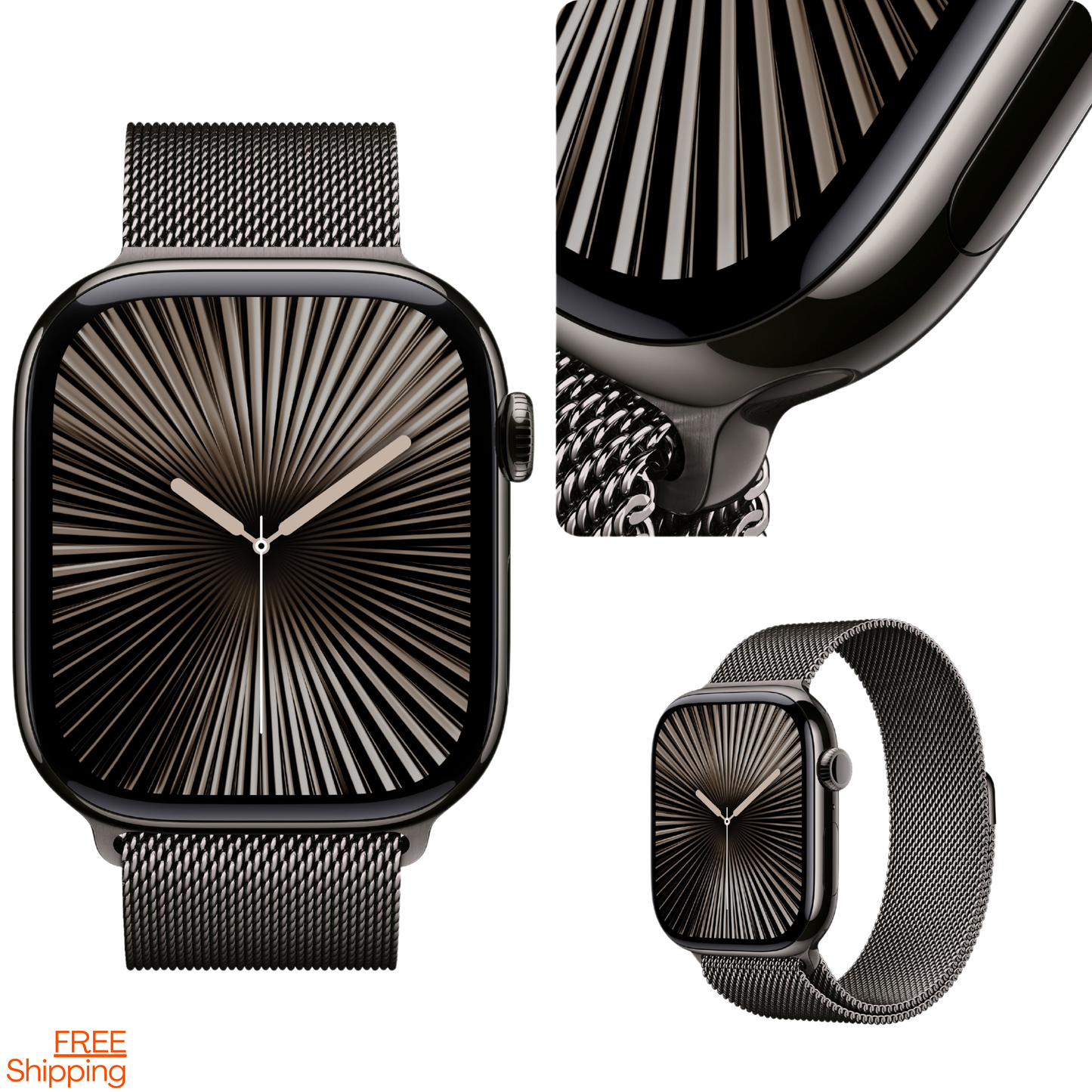 iWatch Series 10 Smartwatch 46mm GPS + Cellular Smartwatch | Titanium Case | OLED Always-On Retina display | Earbuds pro 2 (Free Gift Combo)